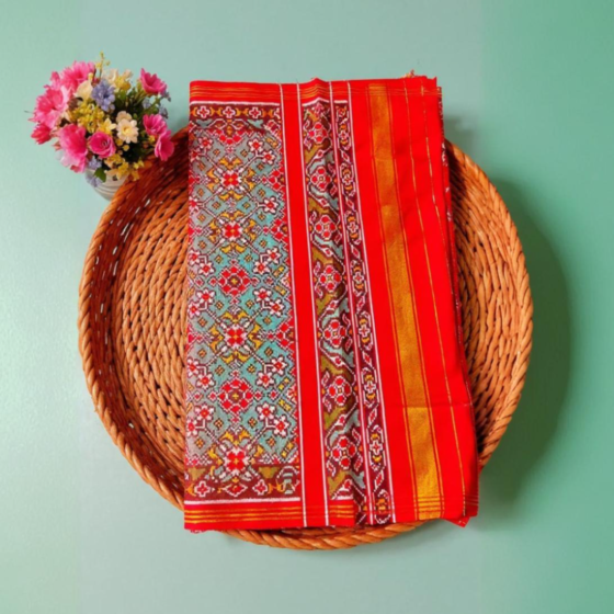 Semi Ikat Silk Dupatta