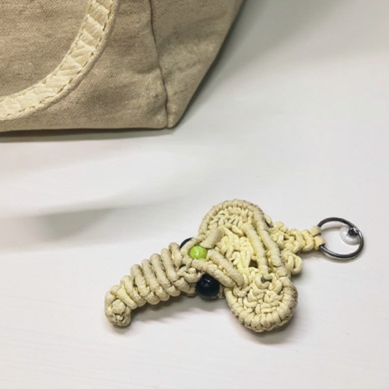 Handmade Macrame Ganesha Key Ring