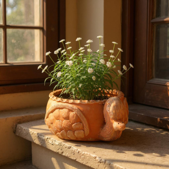 Terracotta Duck Shape Planter