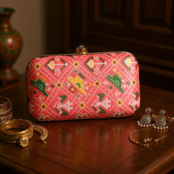 Block Printed Clutch for Women 