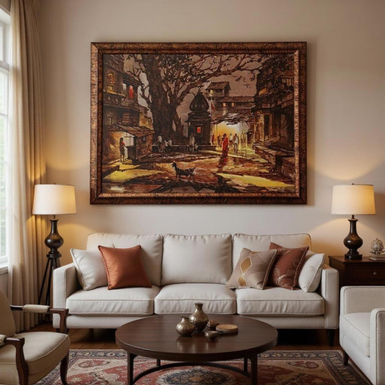 Handmade Scenery Painting on Canvas