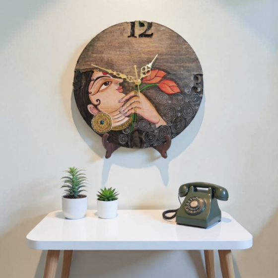 Hand painted wall clock