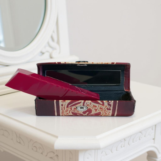 Handcrafted Leather Lipstick Case with Mirror