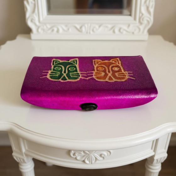 Handcrafted Leather Lipstick Case with Mirror