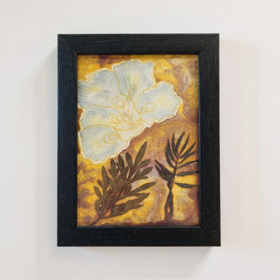 Aparajita Flowers- Wall Decor Artwork made from Ecoprint