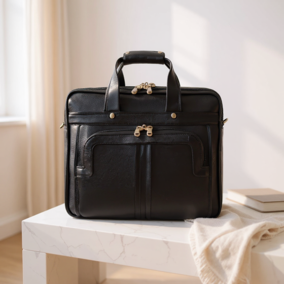 Genuine Leather Laptop Office Organiser Messenger Executive Bag For Men