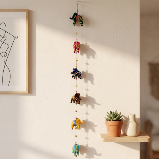 Handmade Velvet Elephant Traditional Wall & Door String