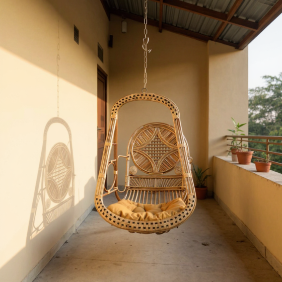 Handmade Cane Swing Jhoola for Home