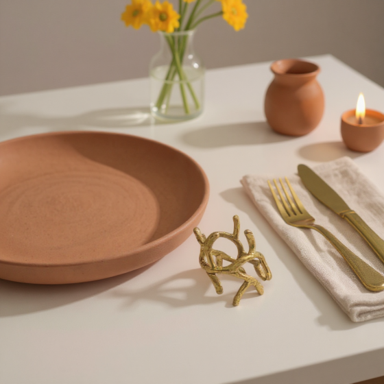 Dokra Root napkin ring - Home Decor - GI Certified Bengal Dokra