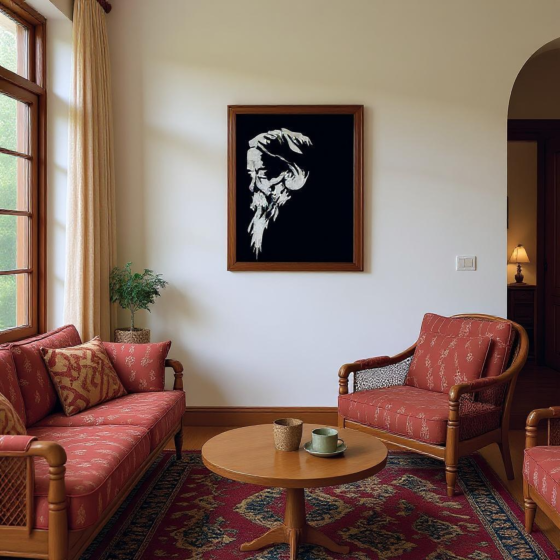 Rabindranath Tagore Fish Scale Artwork