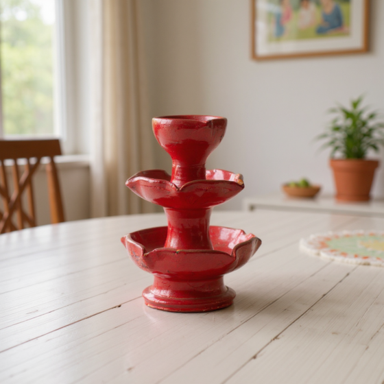 Handcrafted Diya Holder | 10x4 cm