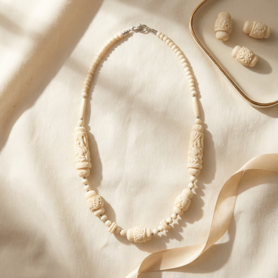 Handcrafted Bone and Chemical Necklace Online