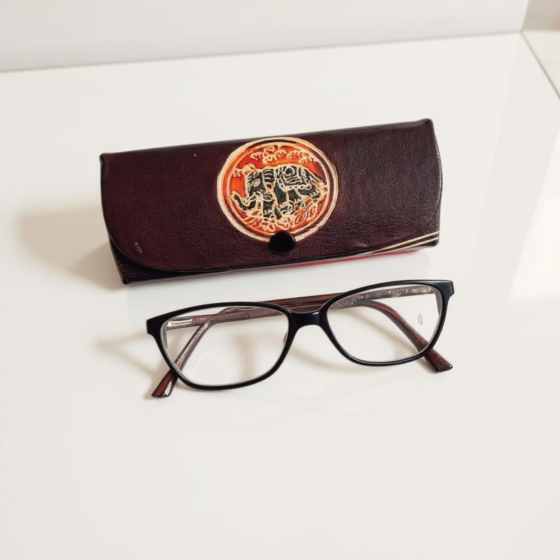 Handcrafted Leather Spectacle Case | 15x8x7 cm