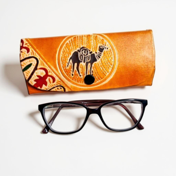 Handcrafted Leather Spectacle Case | 15x8x7 cm