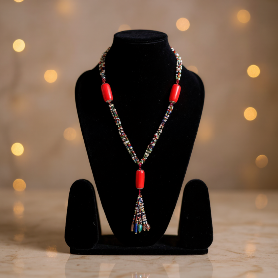 RED MULTI COLOR NECKLACE