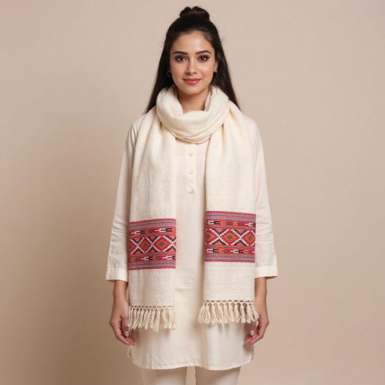 Kullu pure wool kullu design shawl