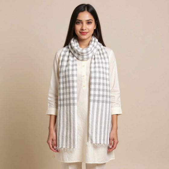 Kullu Rabbit Wool Shawl 