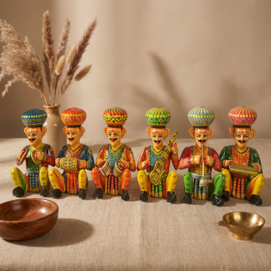 Handmade Wooden Musicians Toys | Set Of 6