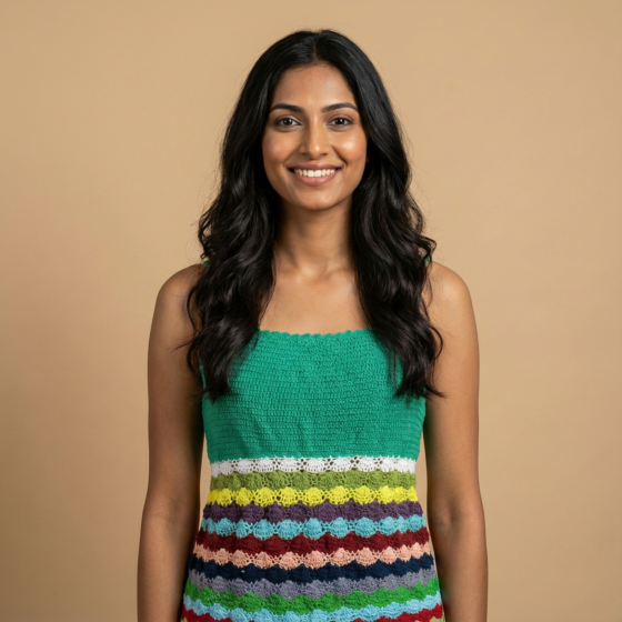 Handcrafted Crochet Multicoloured Top