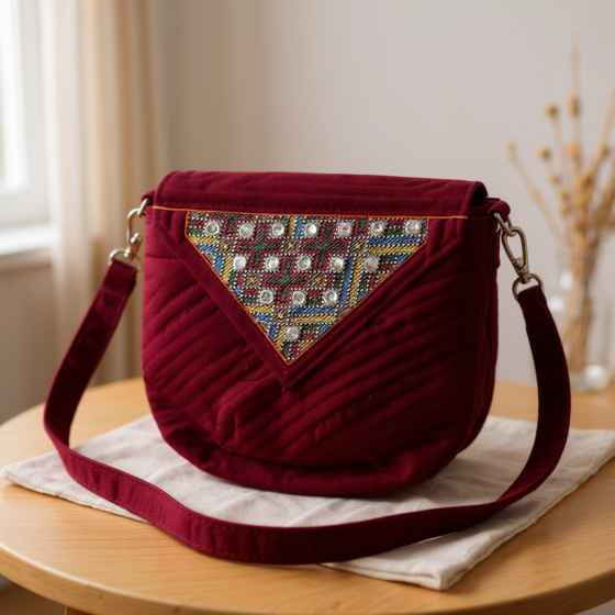 Handmade Sling Bag | Kharek Embroidery