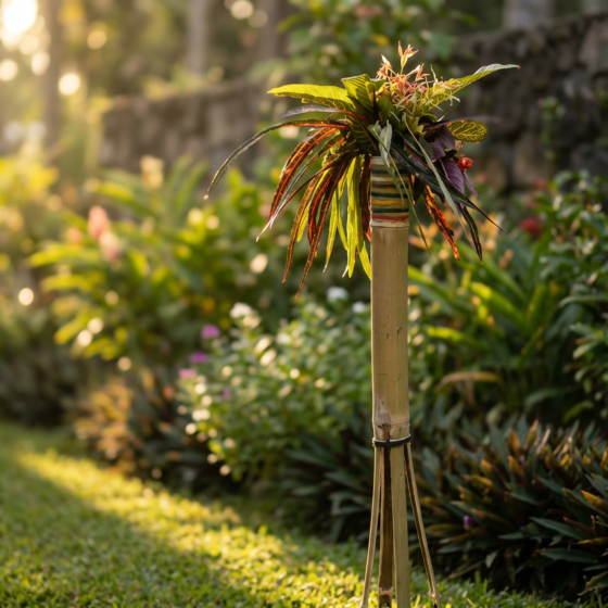 Handcrafted Bamboo Plant Stand