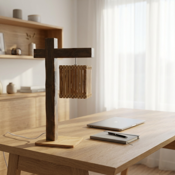 Handcrafted Bamboo Table Lamp