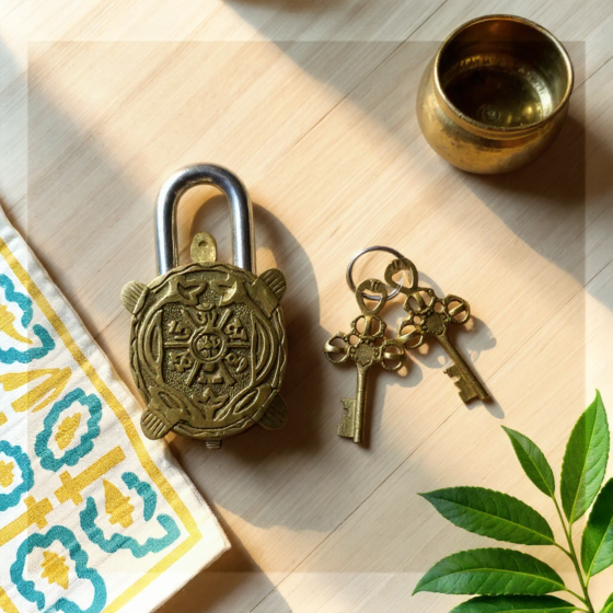 Brass Tortoise Lock KBH01345