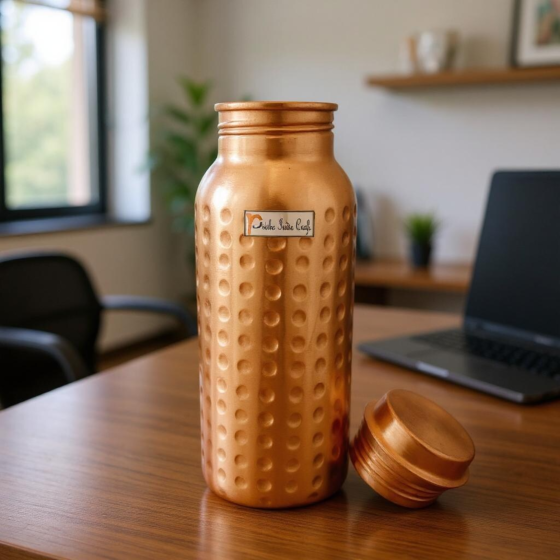 Copper Hammered Bottle | 700 ML