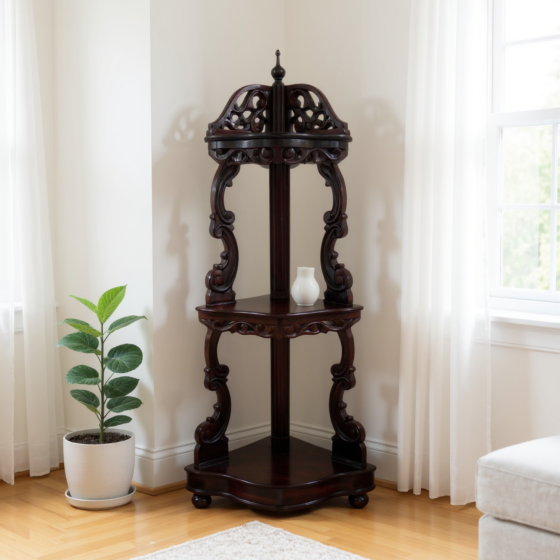 Rosewood Corner Stand | Brown 