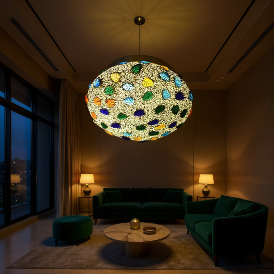 Mosaic Glass Ceiling Lamp