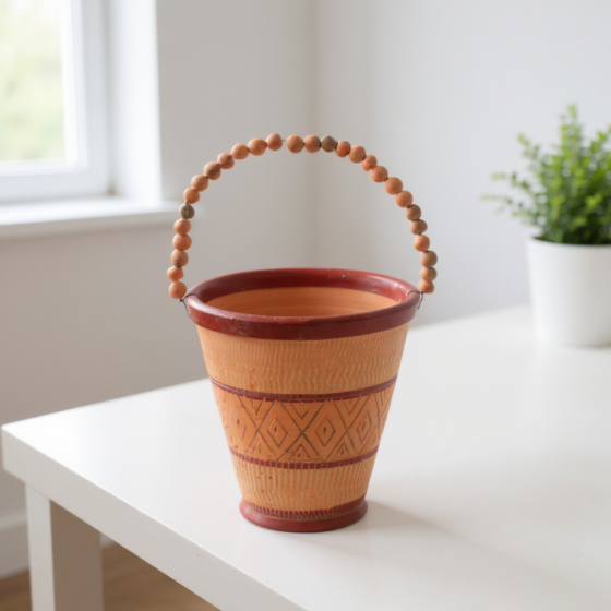 Decorative Terracotta Bucket