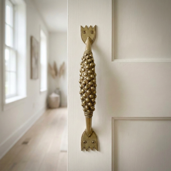 Brass Bundi Style Door Handle KBH01247