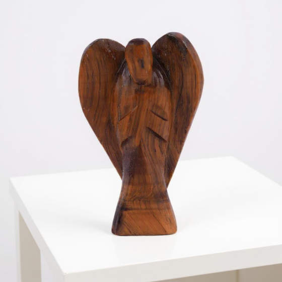 Handcarved Tiger Eye Angel Figurine