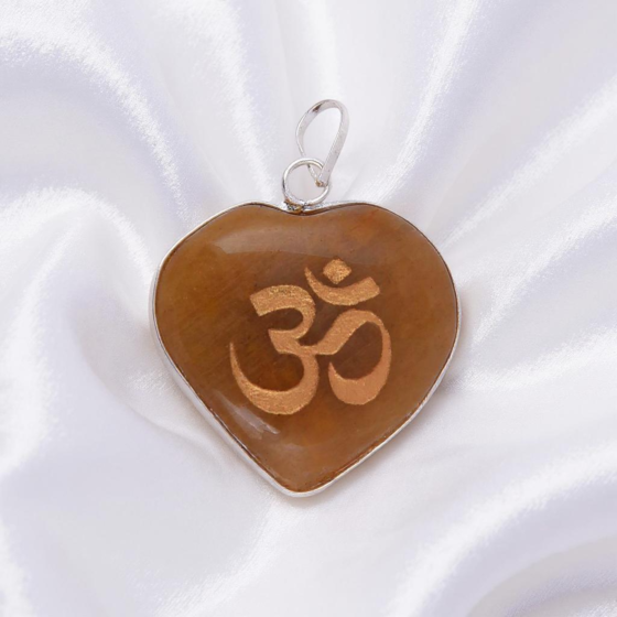 Brown Aventurine Heart Pendant for Reiki Healing