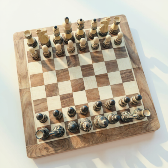 Handcrafted Wooden Chess Board Set