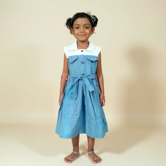 Handloom Cotton Frock for Girls | 4 to 5 Years