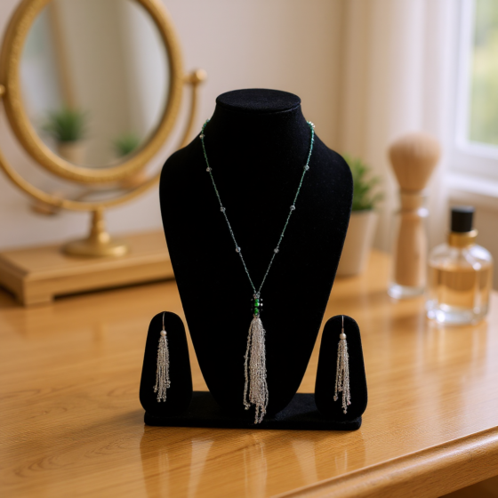 Handmade Beaded Necklace | Falling Strings Design