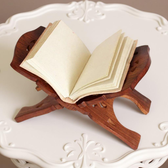 Wooden Book Stand | Holy Book Holder | 10 Inches | Santarms