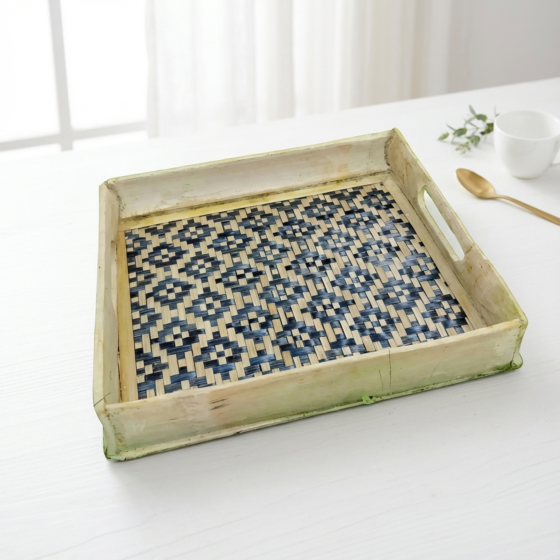 Handcrafted Bamboo Food Serving Tray