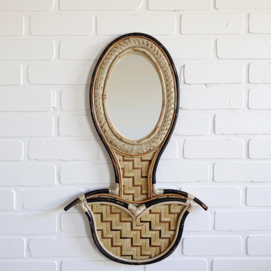 Handmade Bamboo Mirror Stand | Mirror Wall Hanging