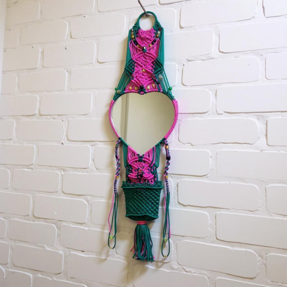 Handmade Macrame Mirror Wall Hanging