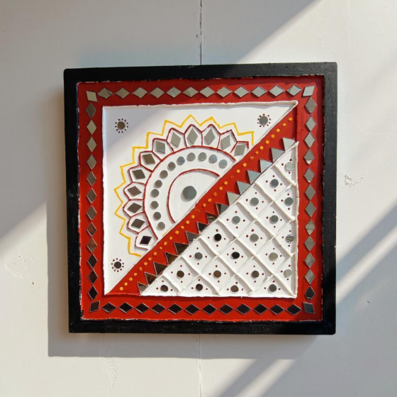 Handcrafted Mud Work Frame Wall Hanging