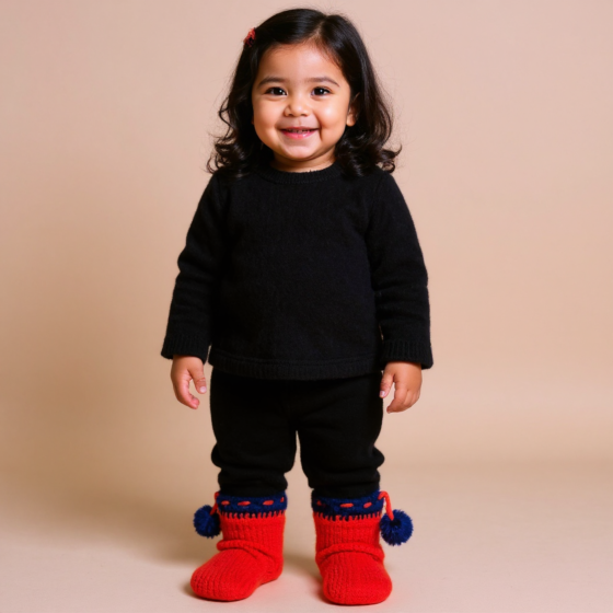Kids Woolen Crochet Socks