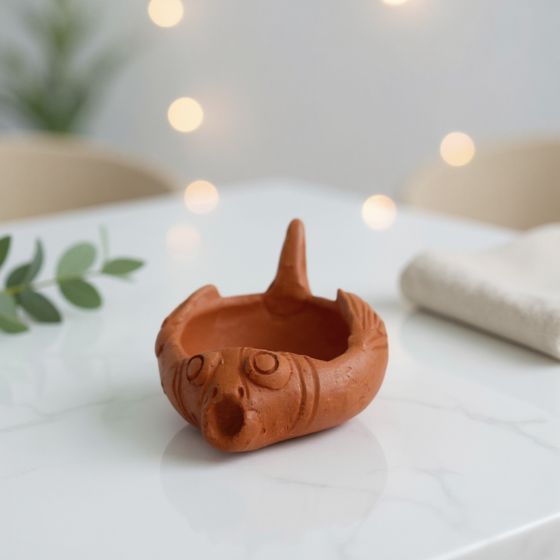 Terracotta Fish Diya