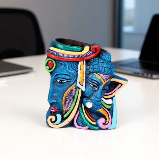 Multicolour Handmade Ganesha Penholder