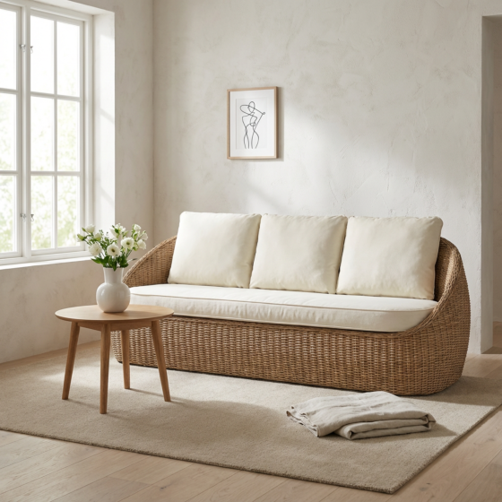 Handcrafted Rattan Sofa Set