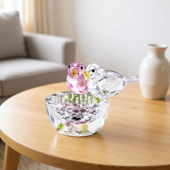 Crystal Birds Showpiece