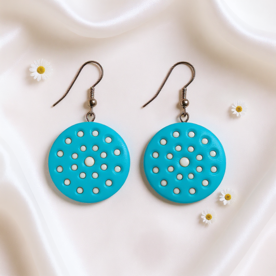 Sky Circle Drop Earrings
