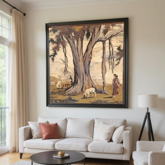 Women Grazing the Sheep's Painting