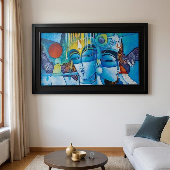 Radha Krishna Handmade Paintings on Canvas